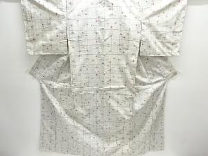 アンティーク　絣柄織出し手織り紬着物